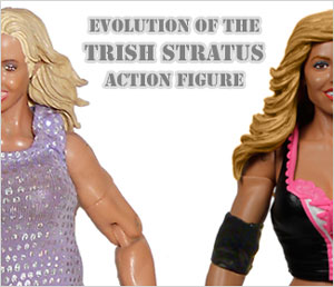 Evolution of Trish action figures