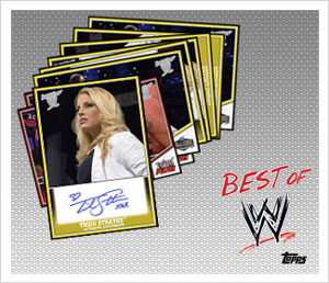 Trish signs for Topps Best of WWE