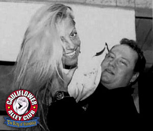 Trish congratulates her trainer Ron Hutchinson