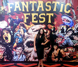 Amy Dumas joins her bestie for red carpet premiere of 'Gridlocked' at Fantastic Fest