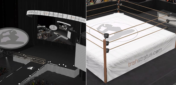 Trish Stratus branded arena in WWE 2K16