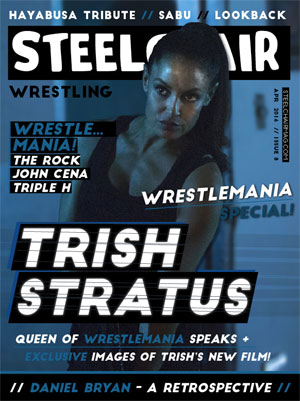Trish on the cover of SteelChair Wrestling magazine