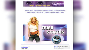 TrishStratus.com's homepage through the years