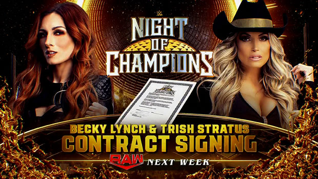 Trish Stratus and Becky Lynch contract signing set for next week's Raw