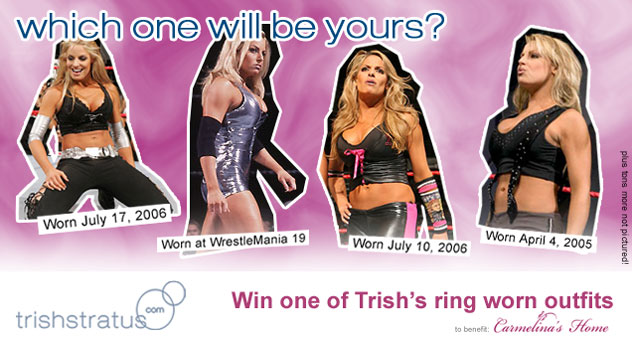 Win one of Trish Stratus' ring worn outfits